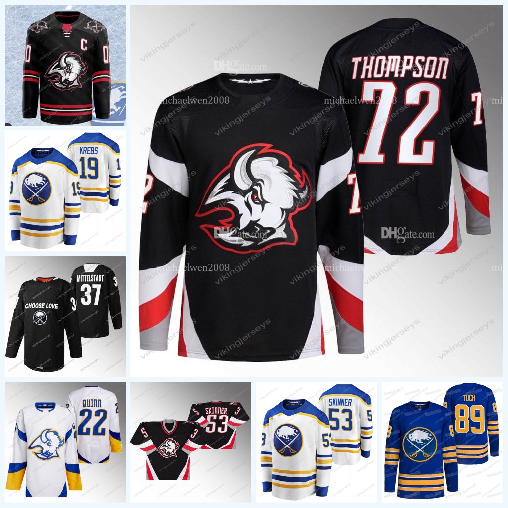 

Tage Thompson Jersey Alex Tuch Jacob Bryson Dylan Cozens Vinnie Hinostroza Tyson Jost Peyton Krebs Casey Mittelstadt Zemgus Girgensons Olofsson Rasmus Dahlin, Blue