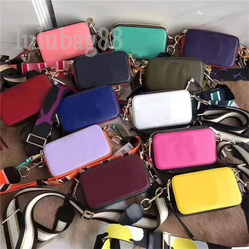 

Snapshot Luxury camera bag Designer Handbag Women cotton lining summer outdoor travel small borse black pink white size adjustable C23, 19#