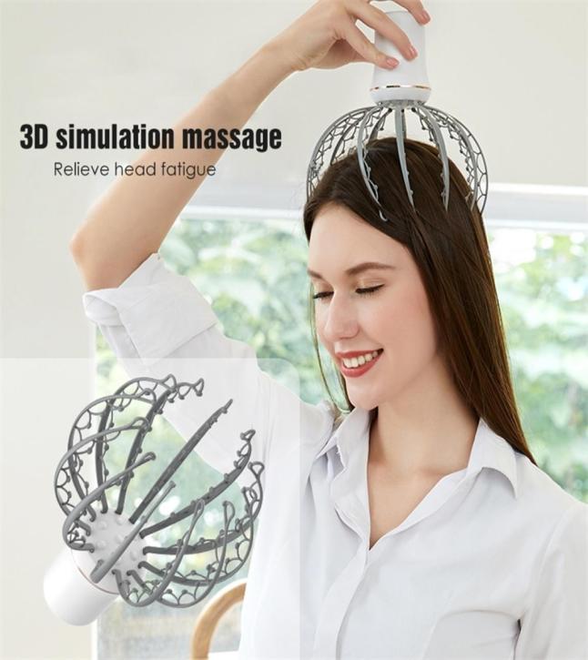 

Electric Octopus Claw Scalp Massager Therapeutic Head Scratcher Relief Hair Stimulation Rechargable Stress Wireless 2202221868987