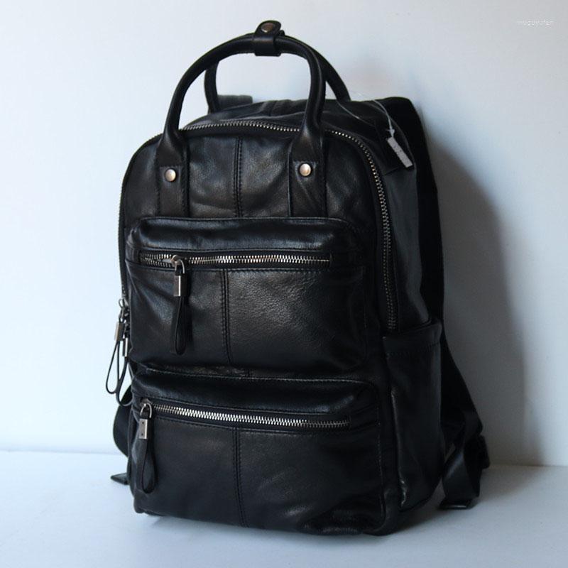 

Backpack AETOO Korean Version Of Young Men's Large Capacity Student Computer Short Trip Business Fashion First Layer C