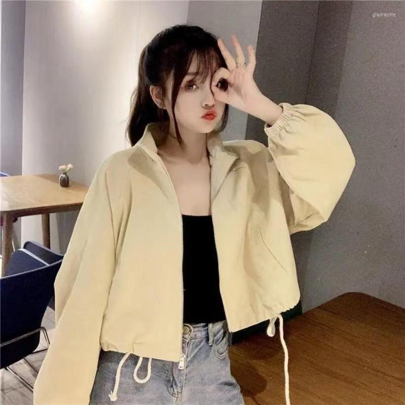 

Women' Jackets Autumn BF Style Loose Coat Spring Dress Female Student Casual Jacket Baseball Suit Long Sleeve Sunscreen Clothing Tide, Black