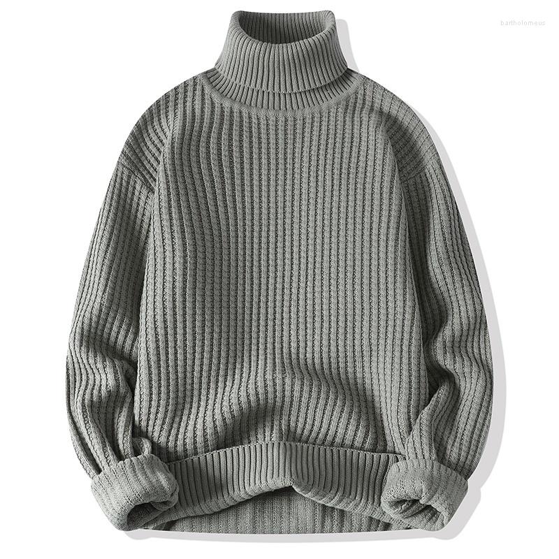 

Men's Sweaters Autumn 2023 Winter Mens Sweater Turtleneck Pullover Men Solid Color Knit Business Casual Warm Pull Jumper, Black