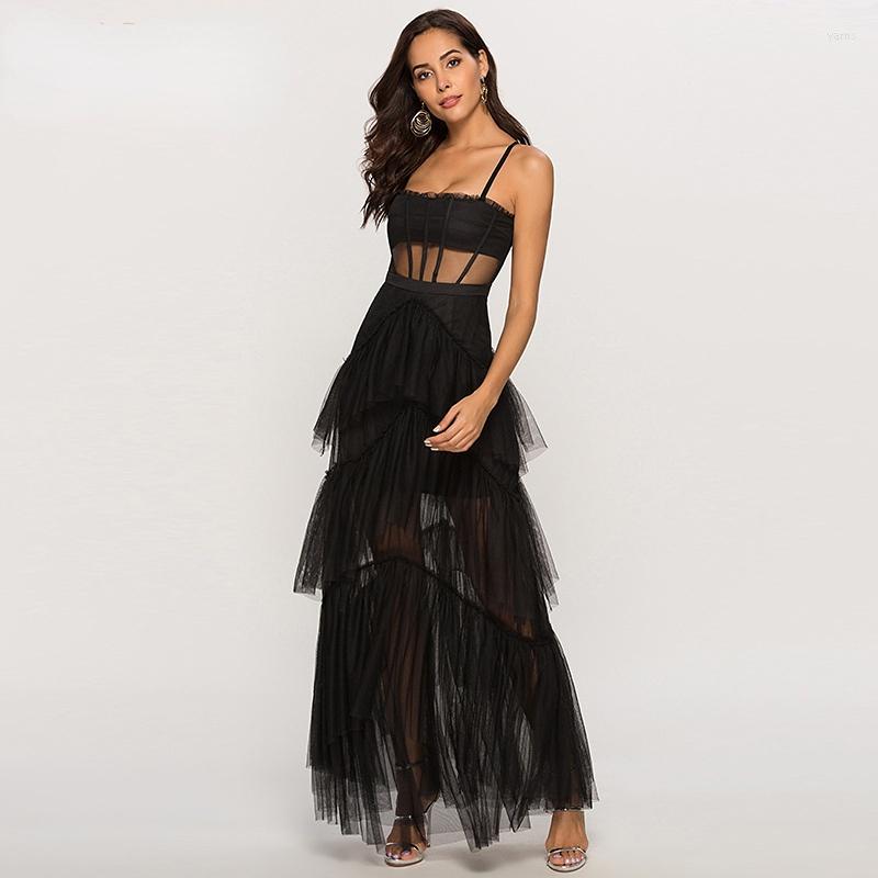 

Casual Dresses Summer Sling Long Lace Dress Women Hollow Stitching Sexy Backless Sleeveless Party Elegant Clothes, Fuchsia