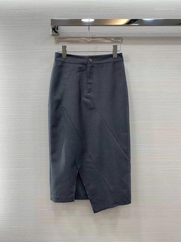 

Skirts 2023 Women Fashion Sexy Hem Split Length Irregular Slim Hip Wrap Skirt 0304