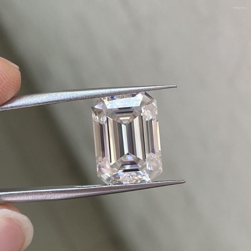 

Loose Diamonds Meisidian 8X10mm Emerald Cut 4 Carat White Moissanite Stone Diamond Engagement Ring