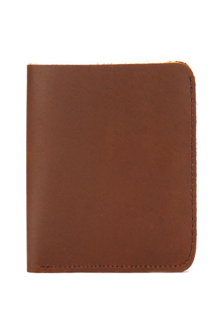 

Men Crazy Horse Leather Bifold Wallet Genuine Leather Wallet Card Holder 4495787, Brown