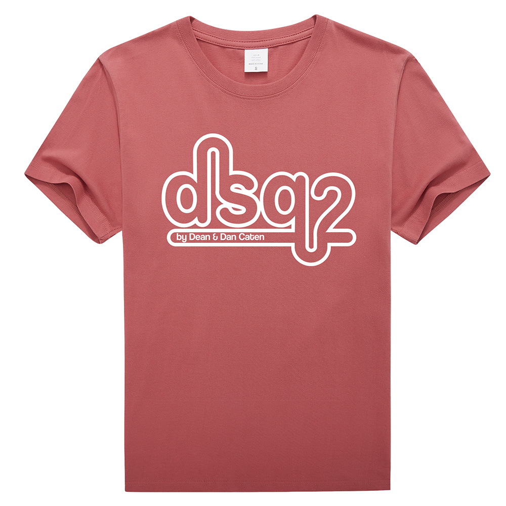 

DSQ2 ICON DSQUARED2 DSQ D2 Mens printed shirts t shirts Brand Classic Fashion Trend for Simple Street Short Sleeve DSQ 803, Black