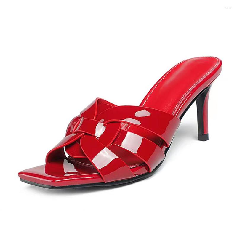 

Slippers Women's High Heels Simple Fashion In 2023 Summer Used For Weddings Parties Banquets Performances Clothing Matching, 10