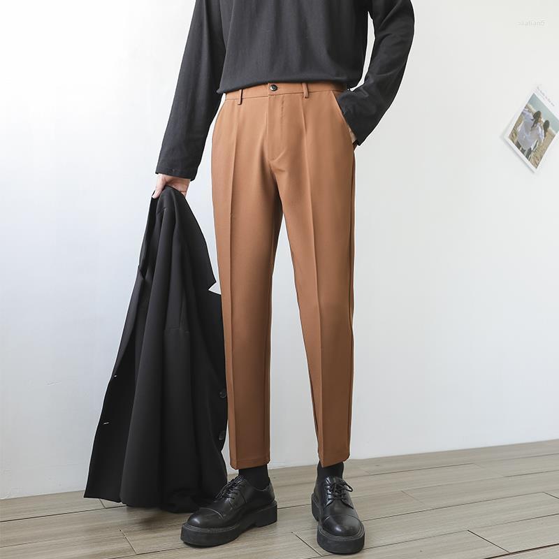 

Men's Suits Summer Men's Trousers Thin And Breathable Korean Version Of Slim Nine-point Pants Drape Casual Classic Brand H213, Heise