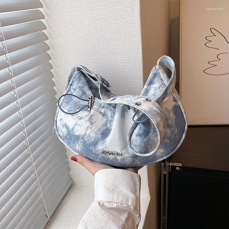 

Evening Bags Korean Style Canvas Bag Women's One Shoulder Casual Lady's Small Underarm Crossbody Retro Handbag Purse, Black