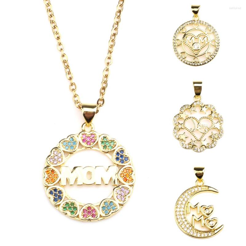 

Chains Mother's Day Gift Women Necklace Colorful Heart Letter Mom Gold Color Stainless Steel Minimalist Gifts For Mother