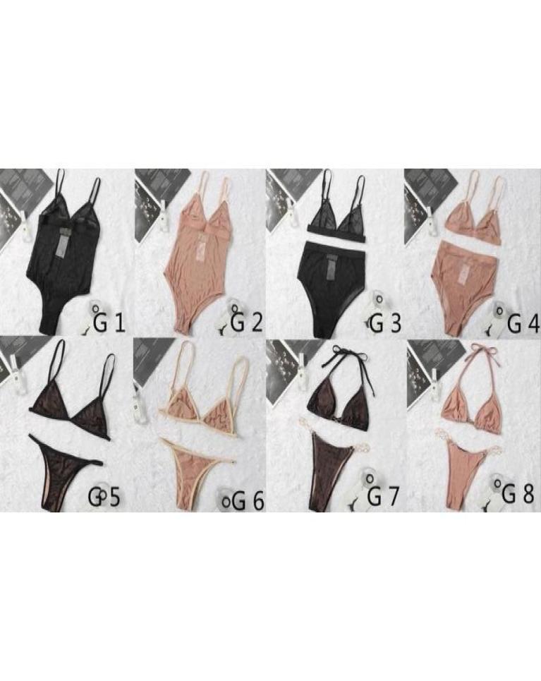 

Whole 2021 high quality Women bikini Swimsuit Set Design Sports Bra Vest Pants Leggings Swimwear Fashion Tracksuit 8 styles c6734238