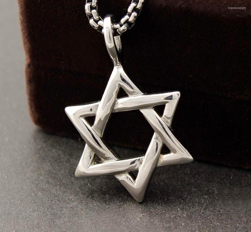 

Pendant Necklaces Jewish Star Of David Charm 316L Stainless Steel Men's Modern Biker Jewelry Gift