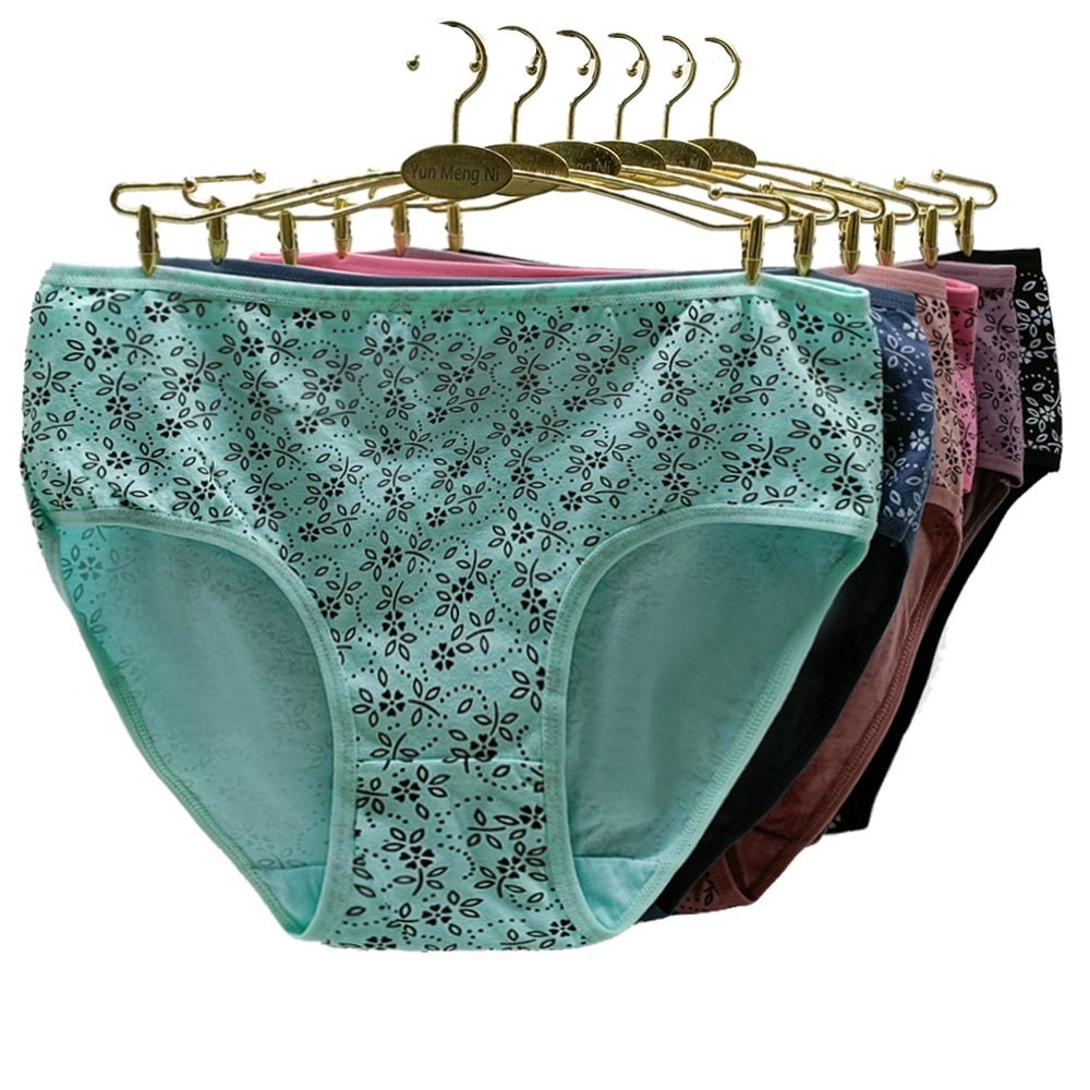 

Women's Panties 6 Pieces/Lot Cotton Underwear Women Panties Plus Size Briefs High Waiste Knickers Female Underpants Woman Intimate 2XL 3XL 4XL 230420, Multi