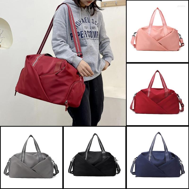 

Outdoor Bags Travel Bag Luggage Handbag Women's Shoulder Large Capacity Brand Waterproof Oxford Cloth Sports Gym Ladies Crossbody, Red