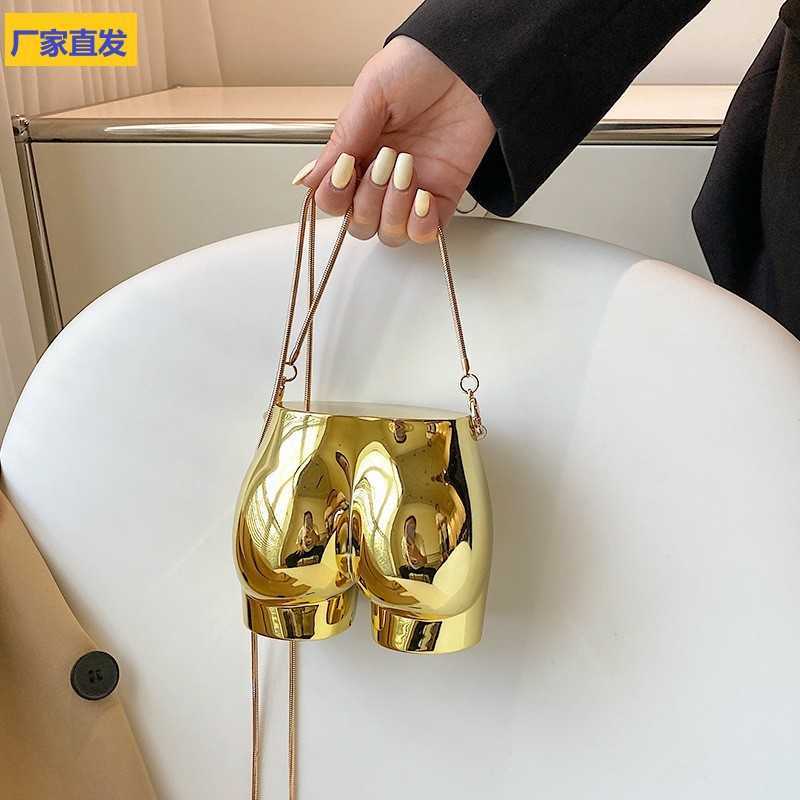 

Shoulder Bags Niche Design Acrylic Chain Messenger Women s New Funny Foreign Style Disco Bag Earphone Mouth Red Envelope 230420, Gold8