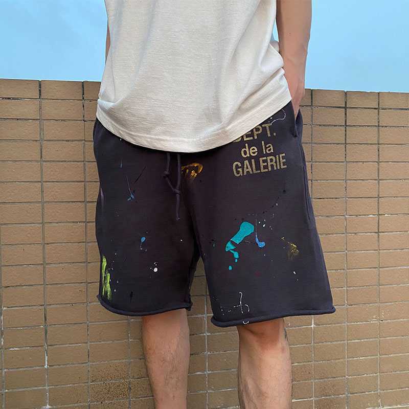 

Designer Clothing Fashion pant Galleryes Depts High Street Kanyes ins Paint Graffiti Loose Pants Men Women Couples Joggers Sportswear Hip hop Streetwear, Blue-violet