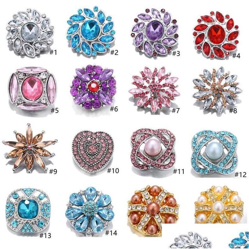 

Clasps Hooks Noosa Ginger Snap Colorf Crystal Flower Heart Chunks Diy 18Mm Buttons Bracelet Necklace Jewelry Gift Drop Delivery Fi Dhfzj