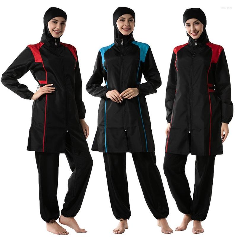 

Ethnic Clothing Full Cocer Women Islamic Muslim Burkini Hijab Costume Modest Swimwear Beachwear Swimming Bathing Suit Swmisuit Arab