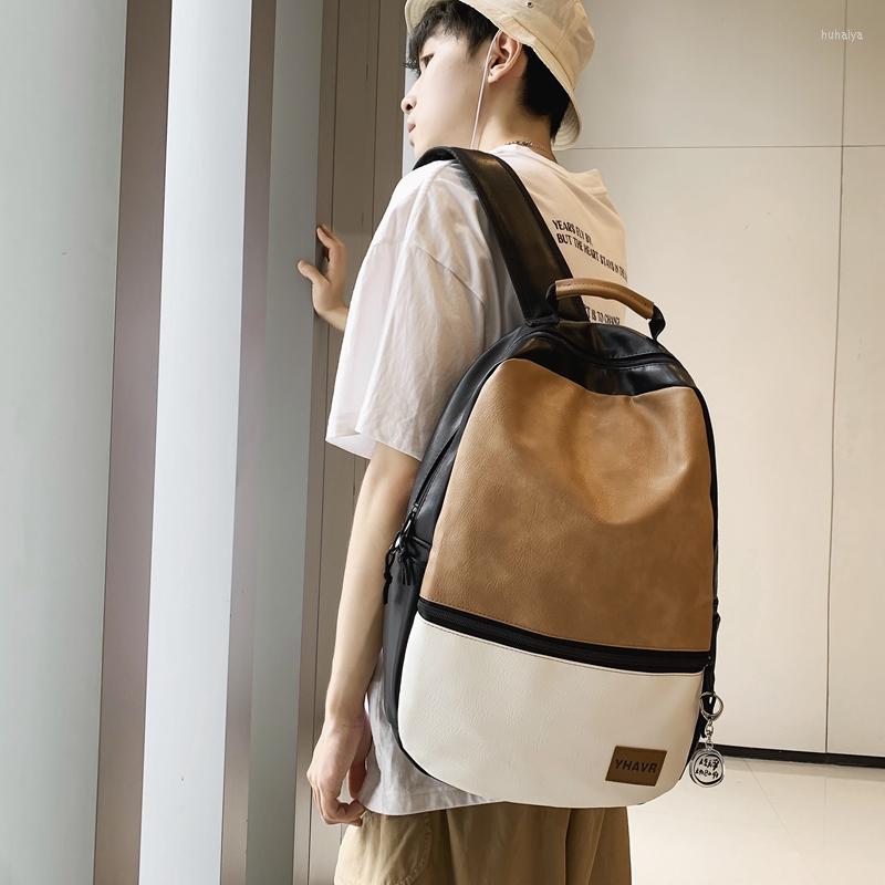 

Backpack 2023 Women Man Soft Leather Men's Backpacks Girl Luxury Designer Back Pack Laptop Bag Large Capacity Travel, Black