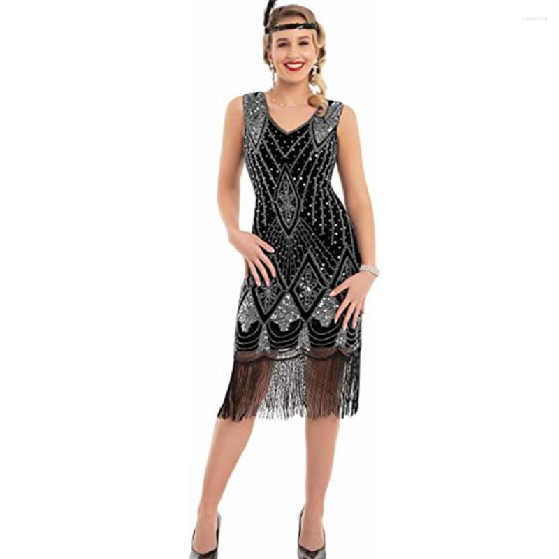 

Casual Dresses Wepbel Evening Banquet Dress Women Tassel 1920S Vintage Sequins Bodycon Gatsby Cocktail Sequin Art Deco Flapper, Purplish red gold