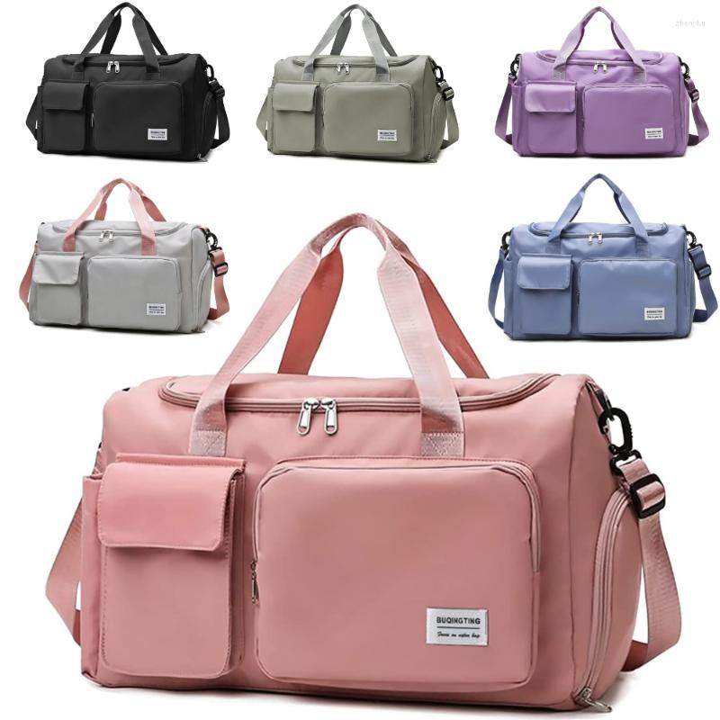 

Outdoor Bags Sports Gym Bag With Shoes Compartment Travel Duffel Dry Wet Separated Pocket For Men Women Overnight Weekender, Purple