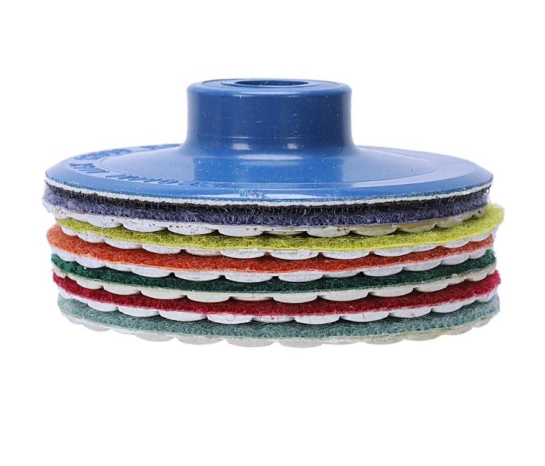 

6 Pieces3 Inch Qulity Diamond Round Flexible Dry Polishing Pad Grinding Disc For Marble Stone Glass Grinding9008288