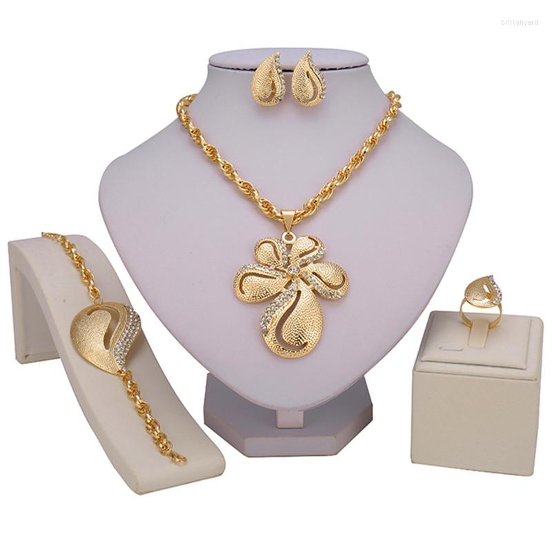 

Necklace Earrings Set S Saudi Gold Color Nigerian Wedding Jewelry Bridal Dubai Dress Accessories African Beads, Picture shown