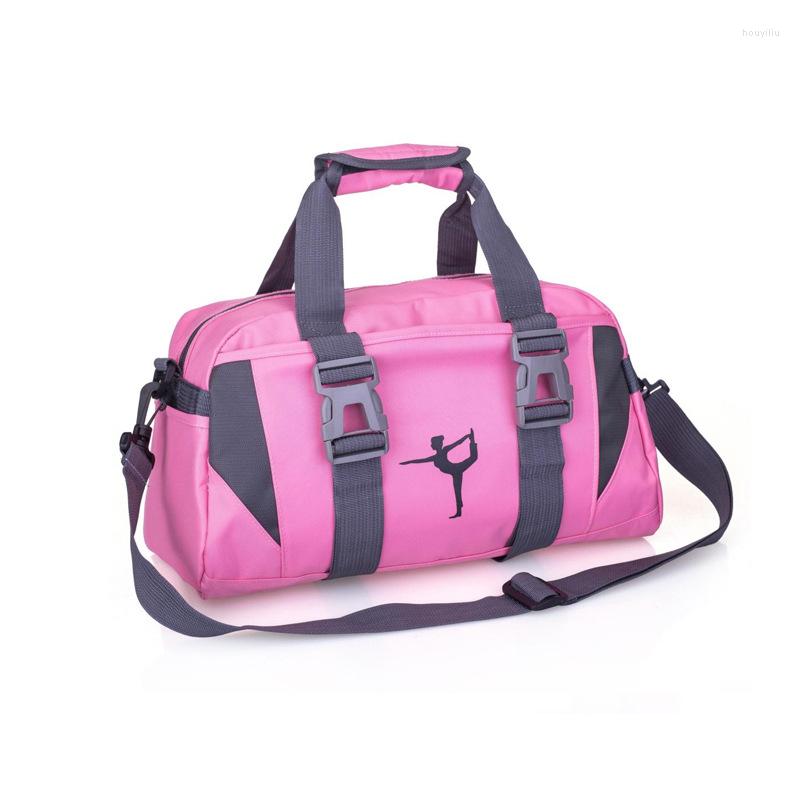 

Outdoor Bags Yoga Fitness Bag Waterproof Nylon Training Shoulder Crossbody Sport For Women Travel Duffel Clothes Gym, Rosered