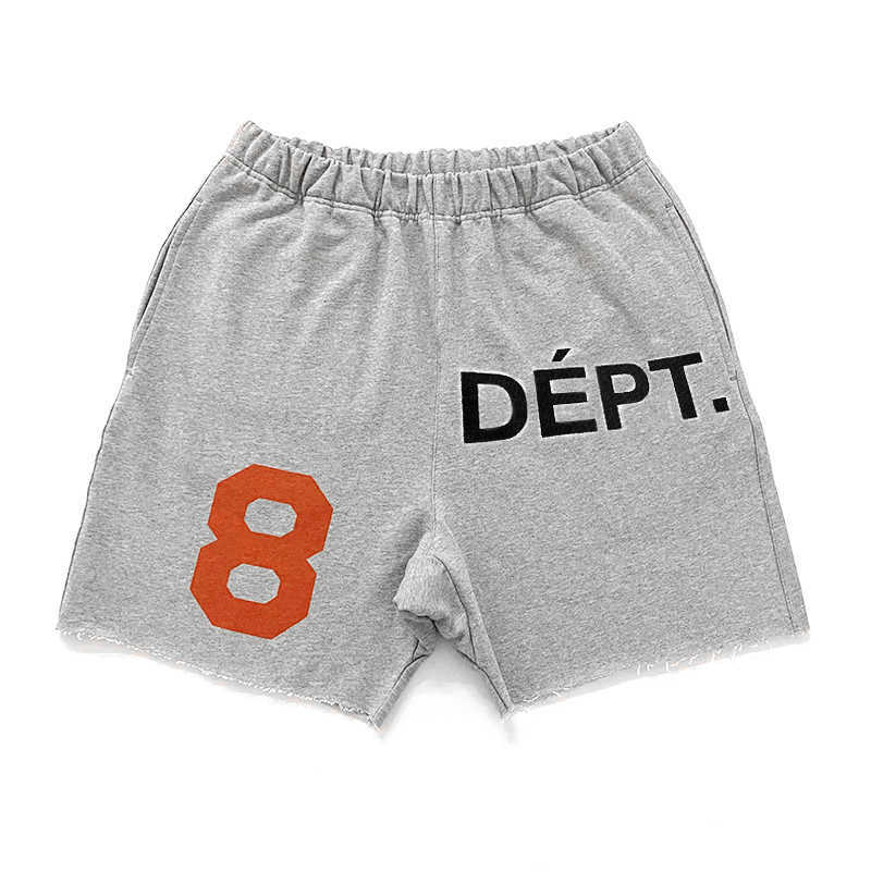 

Designer Clothing Fashion pant Galleryes Depts. Gd Distressed Orange Alphanumeric 8 Print Men's Women's Drawstring Capris Shorts Couples Joggers Sportswear, Gray