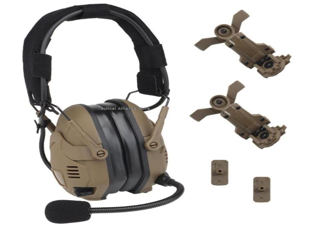 

Tactical Accessories Headset Hunting Shooting Military Helmets Army Noise Reduction Sound Pickup Headphone With MLok ARC Guide Ra4168259