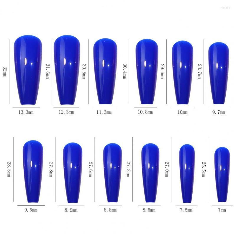 

False Nails 576Pcs/Box Attractive Gel Nail Tips Acrylic Artificial Easy To Paste Full Cover Fake Art Tool