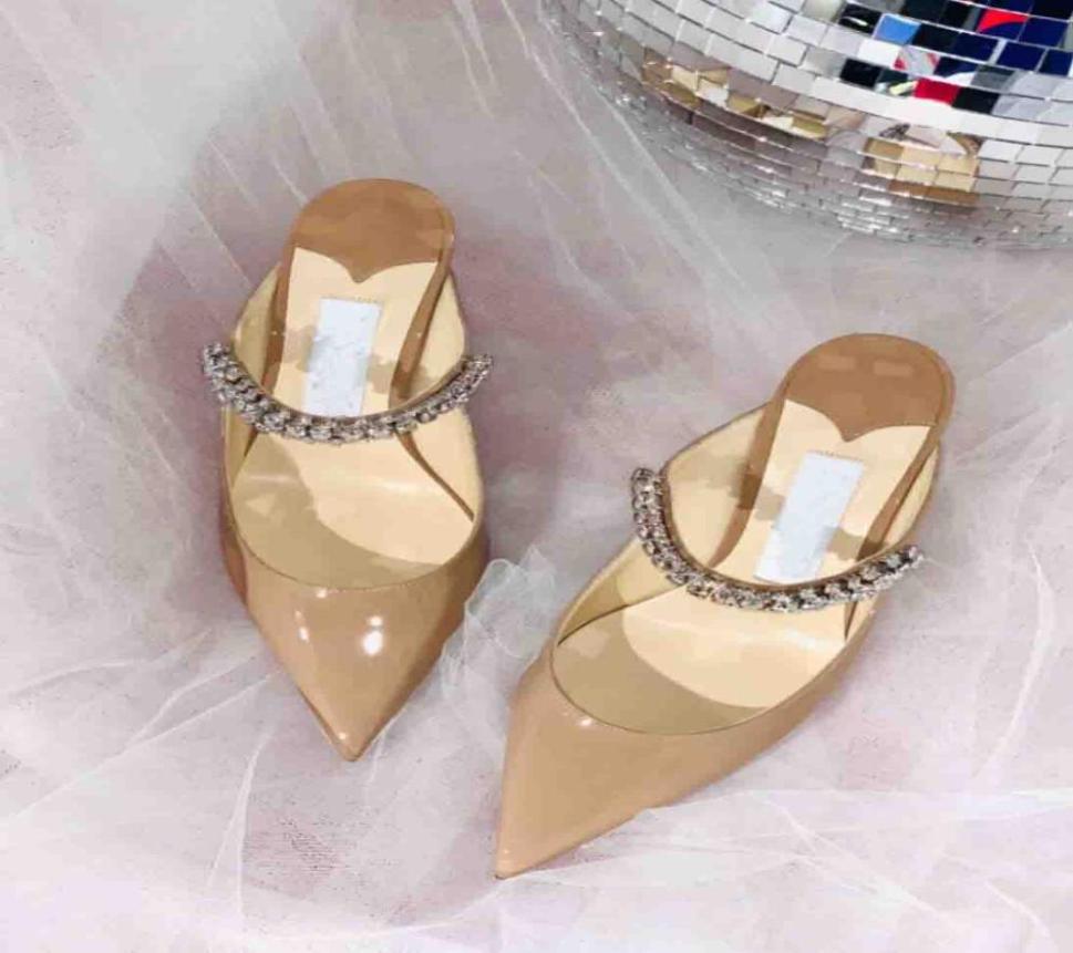 

Luxurious Summer Sandals Ladies Bing Dress Shoes Pumps Women039s High Heels Crystals Ankle Strap Point Toe Slippers Elegant Wed3124787, White