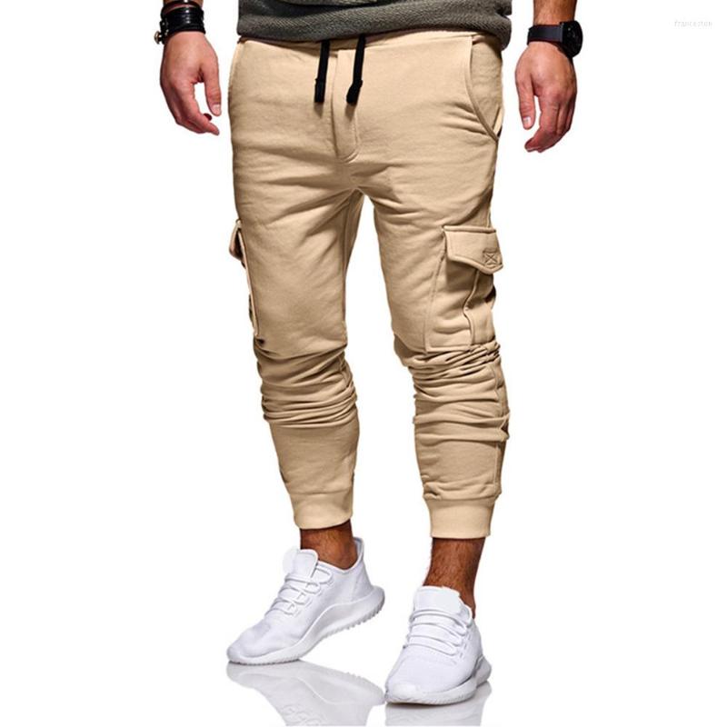 

Men's Pants Man Casual Slim Joggers Spring Summer Multi-Pockets Sweatpants Cargo Loose Baggy Workout Trousers Workwear Overalls A50, Black