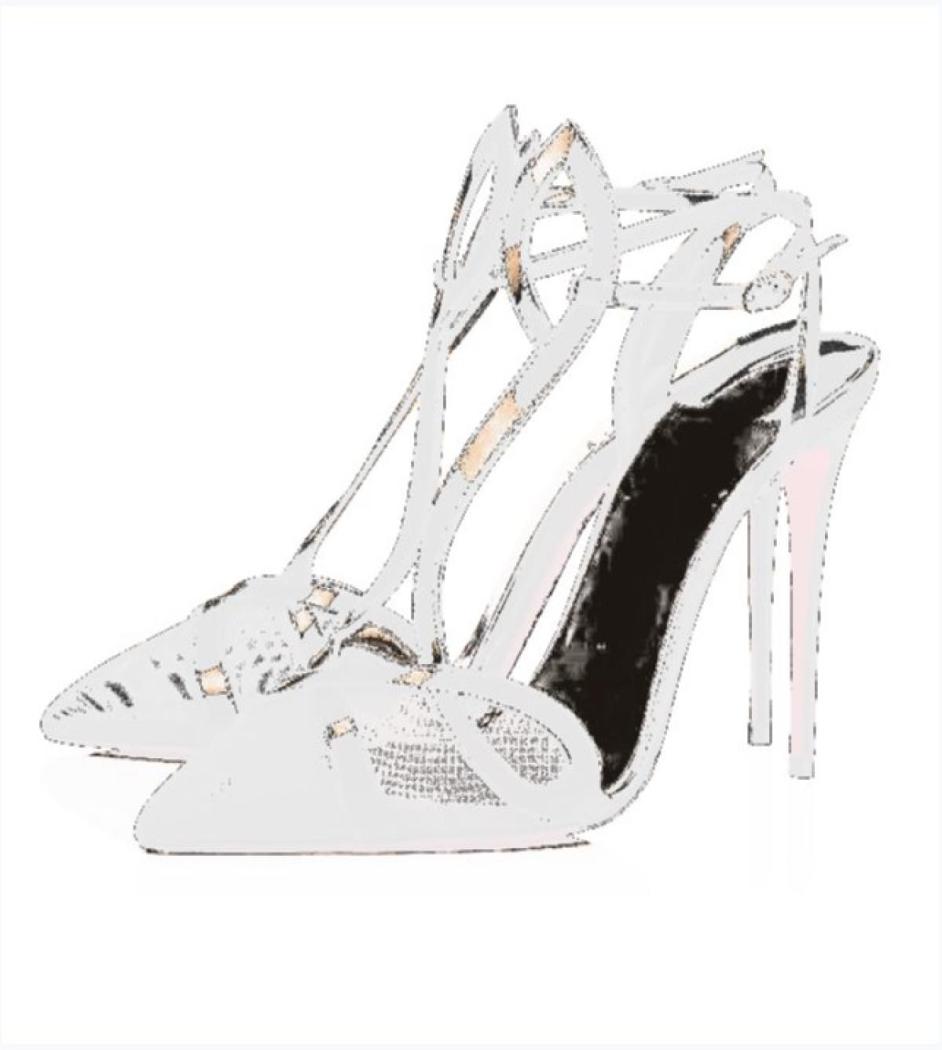 

Sexy Women Pumps Pointed Toe Women039s Shoes Pump Ankle Strap High Heels Mesh Leather Stiletto Heel EU438837372, Red