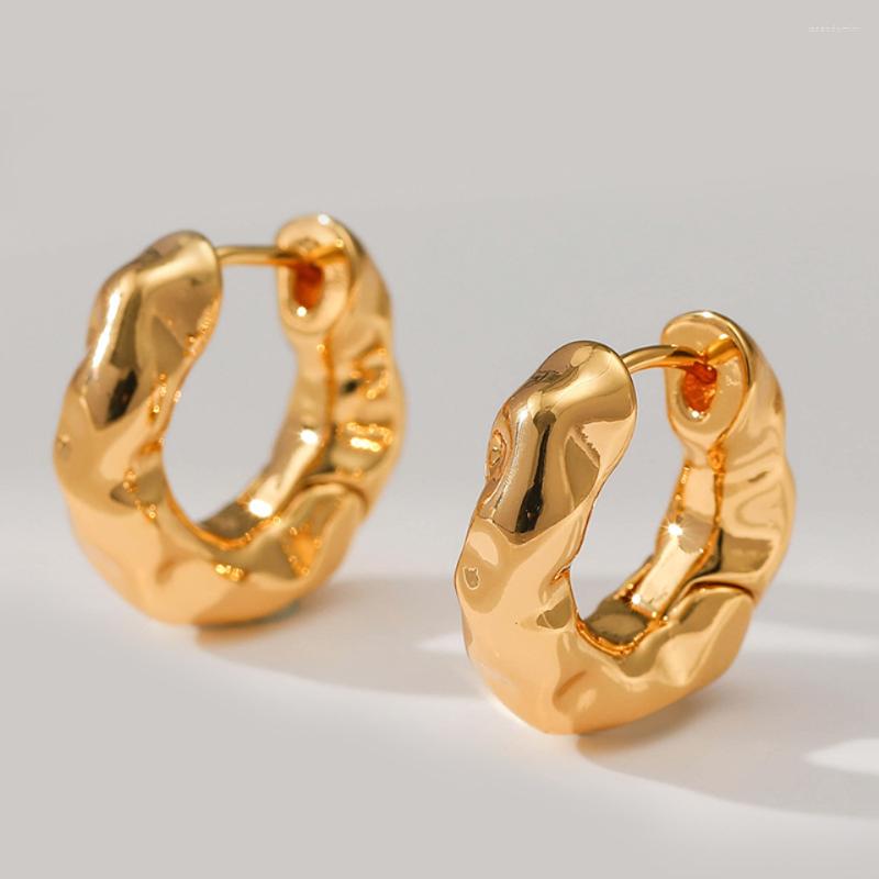 

Hoop Earrings MKOPSZ Trend Geometric Irregular Round Metal Small For Women Fashion Jewelry Everyday Accessories Earring Gift