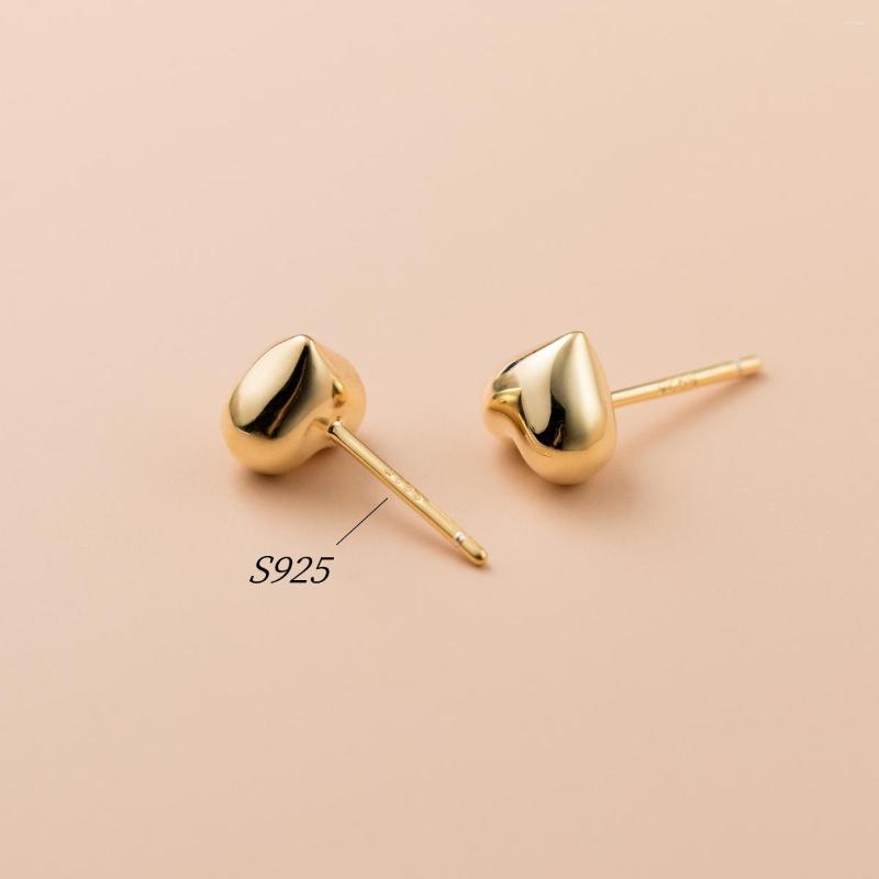 

Stud Earrings LAVIFAM 925 Sterling Silver Sweet Love Heart Ins Style For Women Trend Ear Jewelry