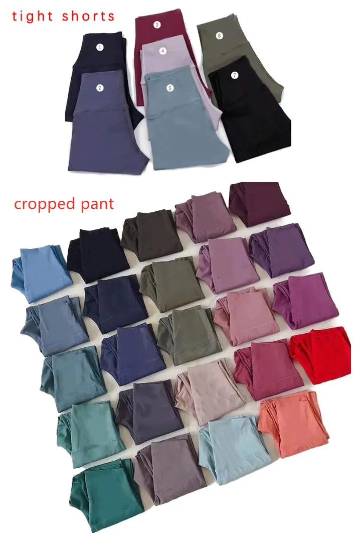 

designer solid Color Women yoga legging pants High Waist tight shorts Sports Gym Wear Leggings Elastic Fitness Lady Overall leggings Tights womens, 11