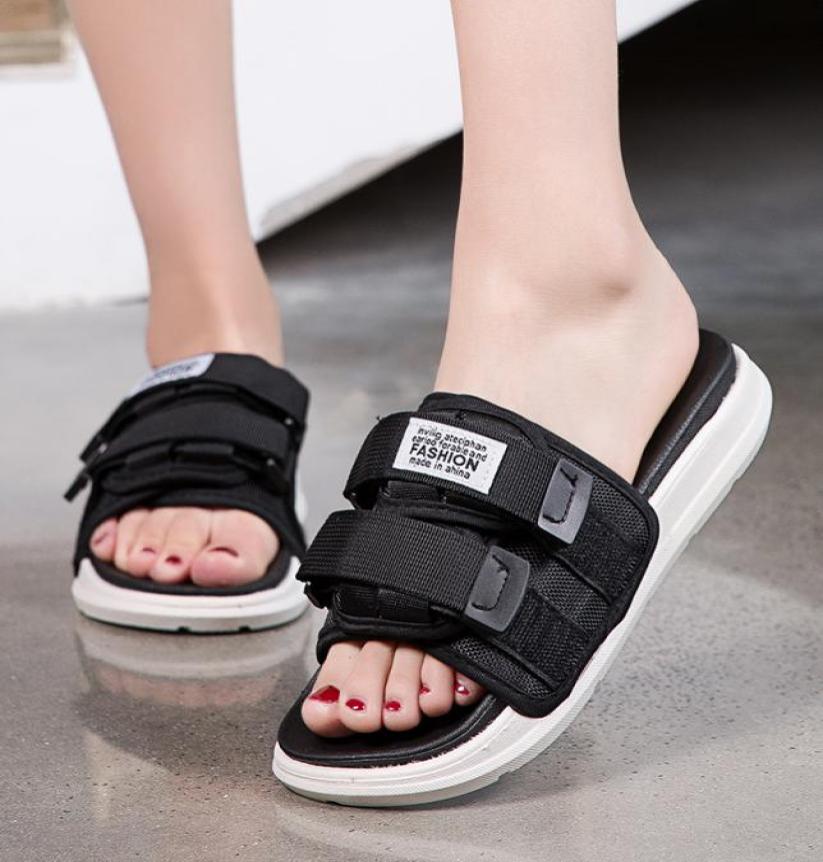 

Fashion Women Summer Slippers Slide Sandals Beach Slides Flip Flops Thick Soled Comfortable Women Men Couple Boys Summer Shoes7011249, Black