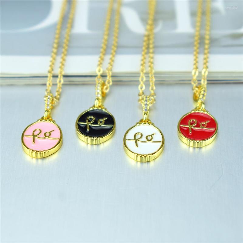 

Pendant Necklaces AS Jewelry Simple European And American Letter Necklace Female Drop Oil FE English