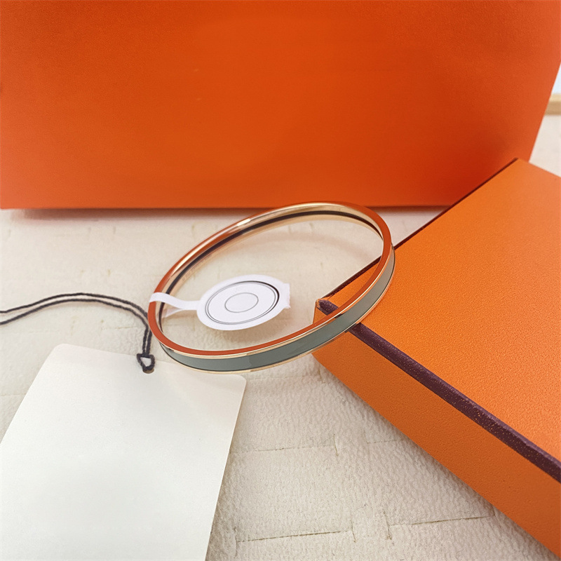 

Fashion friendship Bracelet Stainless Steel Jewelry Gold Armband High Feeling Customize Enamel H Bracelet Gifts For Men Women Elegant Vintage Holiday Party