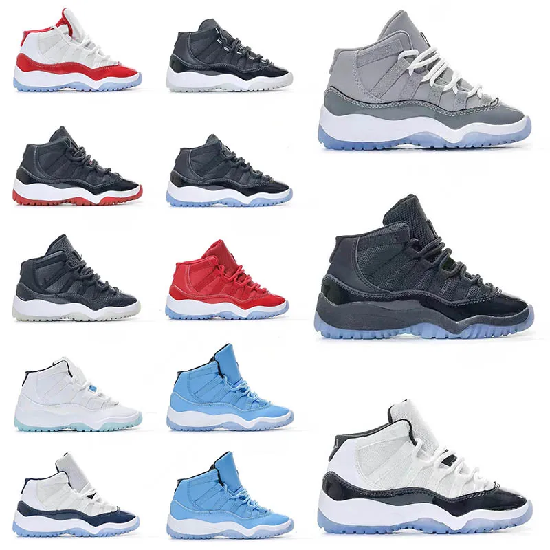

designer children basketball kids shoes baby sneakers 11 11s low XI Cherry Space Jam Legend Concord top Cool Grey Blue Bred toddler fashion Outdoor shoe, A7 25th anniversary 25-35