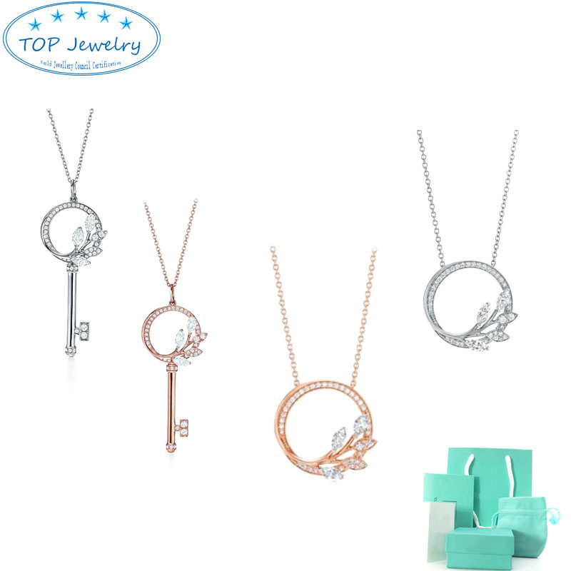 

initial designer luxury heart pendant necklaces women chain Festival commemorative couple gift Fashion brand jewelry with gift box