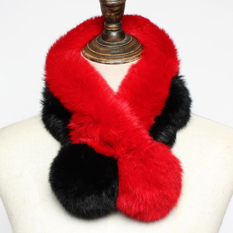 

Scarves 2023 Winter Women Real Fur Scarfs Russia Lady Natural Scarf Fluffy Warm Genuine