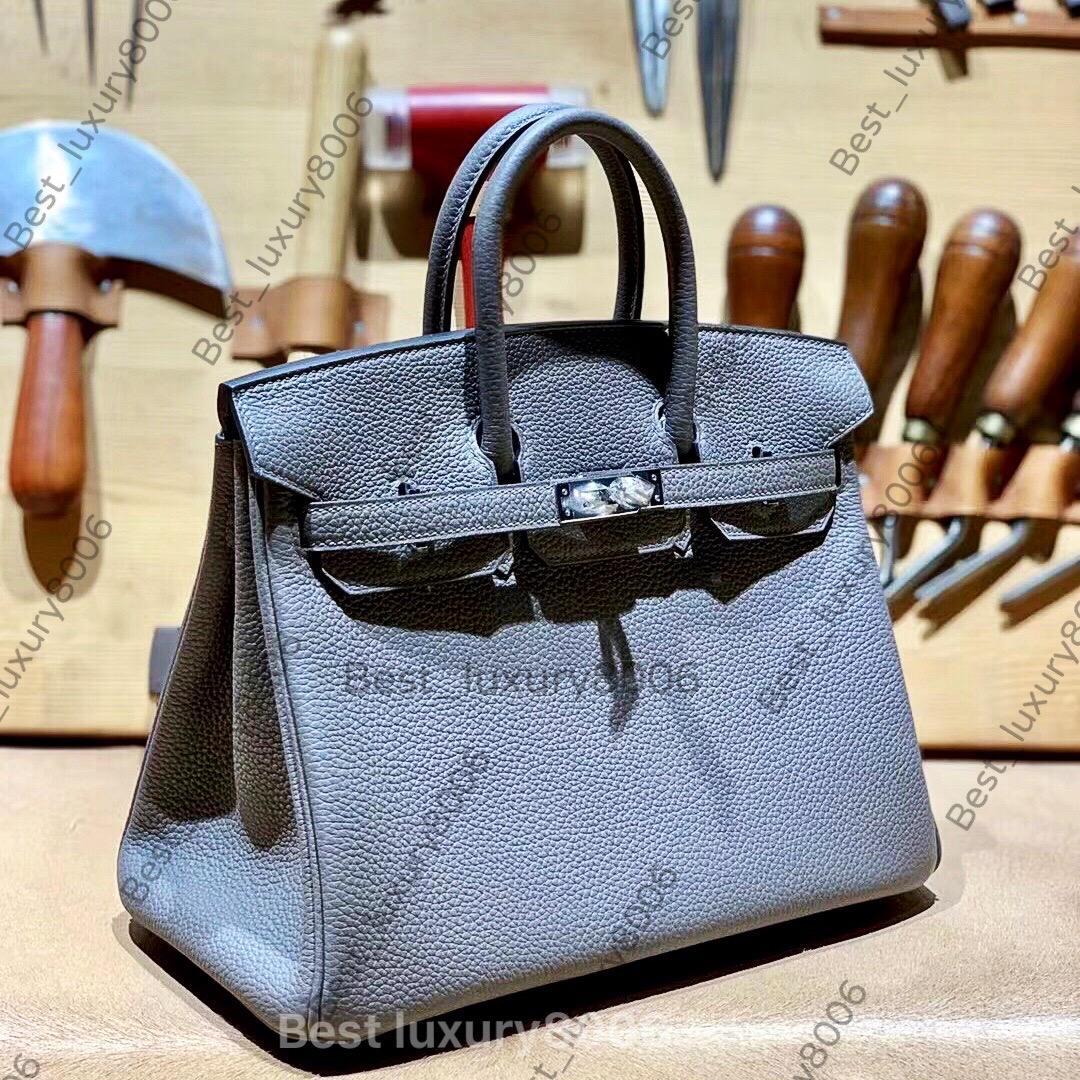 

Classic Tote Bag Designer Handbag Luxury women's bag Fully handmade using Imported Original Togo Leather Beeswax thread sewing 22K Platinum electroplate Hardware, Custom colors