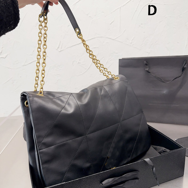 

Quilted Shopping Bag Large Capacity Shoulder Bags Chain Handbag Purse Matte Feel Leather Fashion Gold Letter Flap Handbags Inside Zipper Pocket Designer Handbags, Black