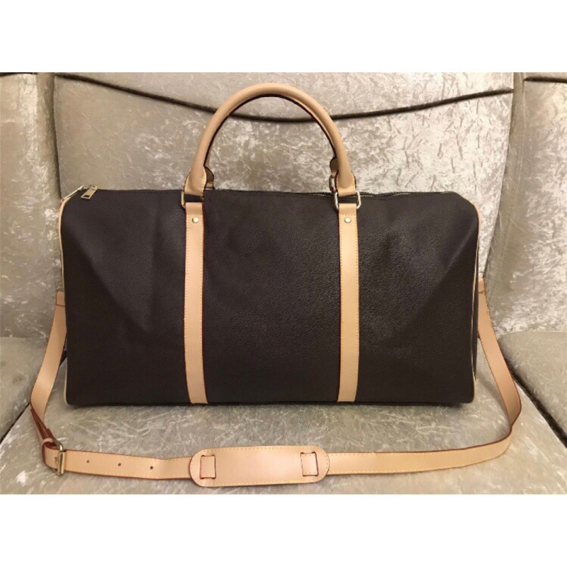 

luxury fashion men women high-quality travel duffle bags brand designer luggage handbags large capacity sport bag Flower design Classic pattern 2023, Coffee checkered pattern