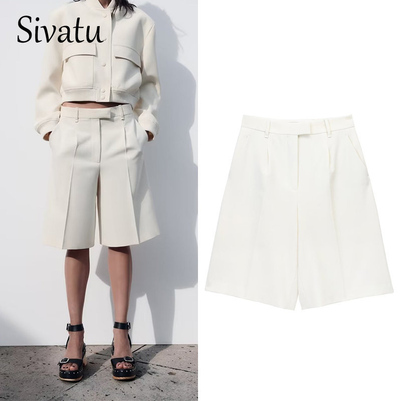 

Womens Shorts Sivatu Y2k Shorts Women Summer Networks Large Size High Waist White Elegant Cycling Womens Shorts Golf Wear Women Spring 230420, Beige