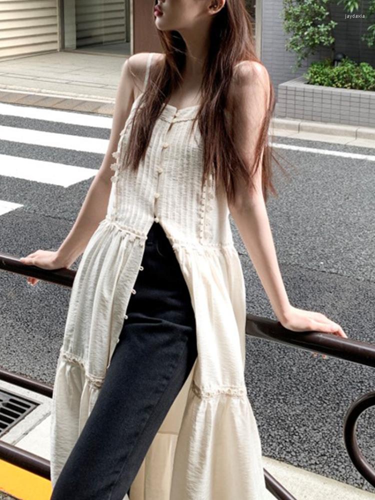 

Casual Dresses Korobov French Temperament Robe Square Collar Lace Splicing Slip Skirt Gentle Solid Color Dress Korean Fashion Vestido, Ccreamy white
