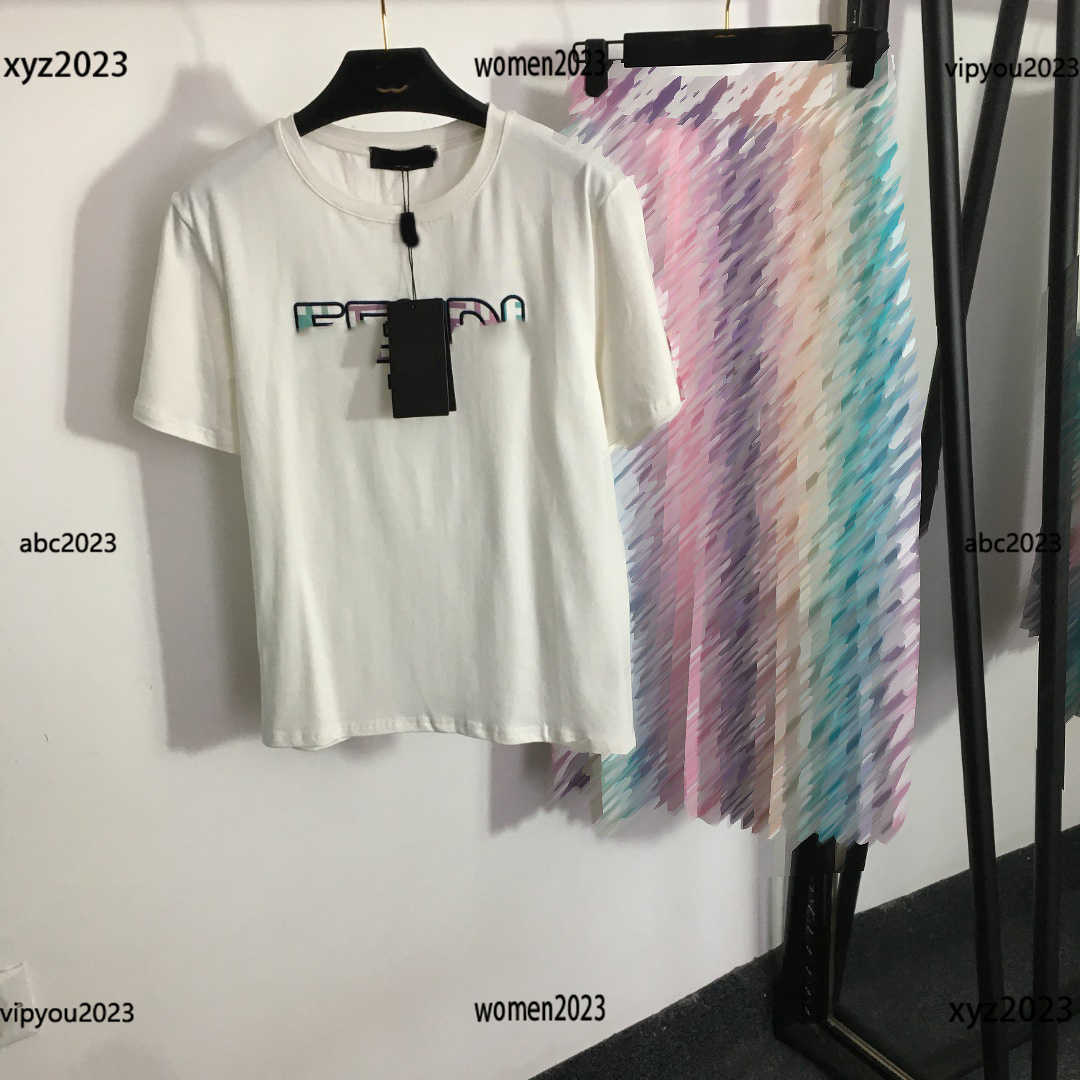 

Women's Tracksuits Ladies Two Piece Dress sets 2pcs short sleeved T-shirt and gradient letter printed skirt new arrival April20, #2